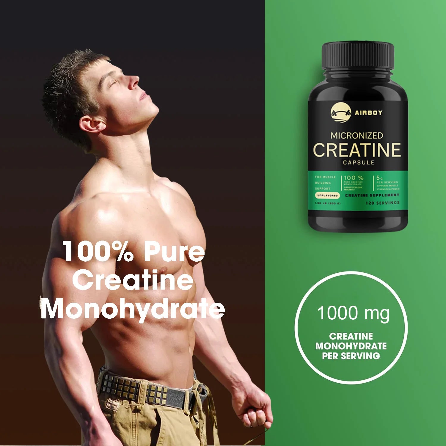 Micronized Creatine Capsules